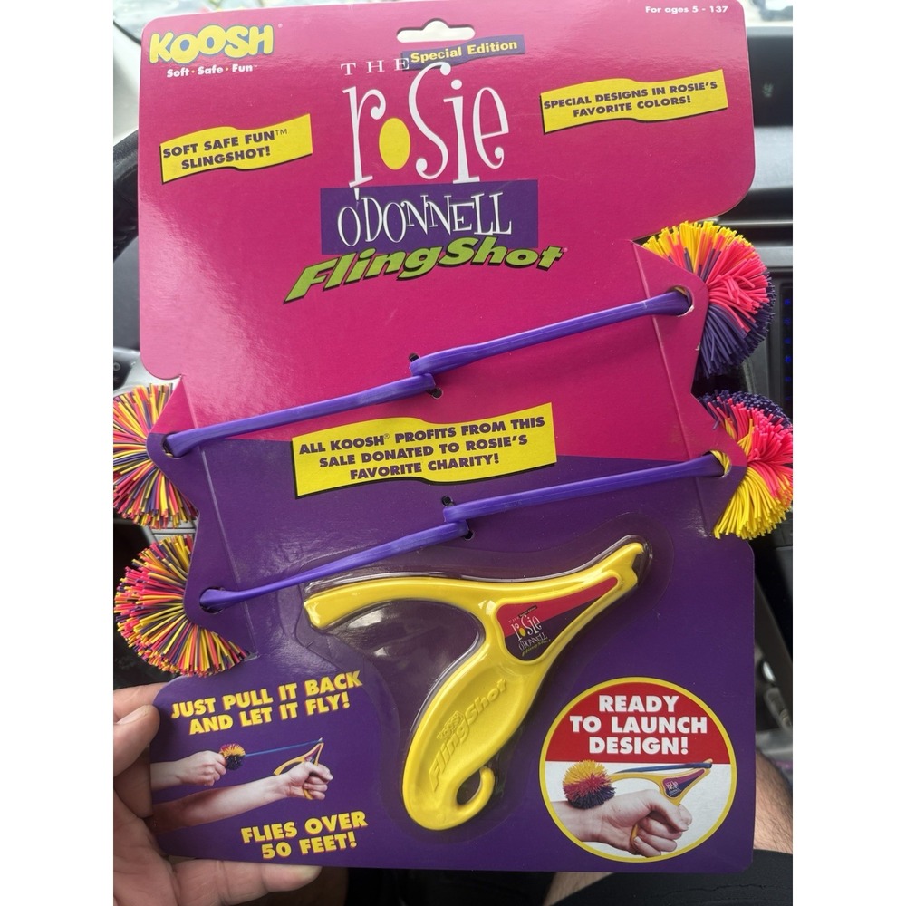 TC Koosh 1990s FlingShot Special Edition Package Rosie O'Donnell Unopened